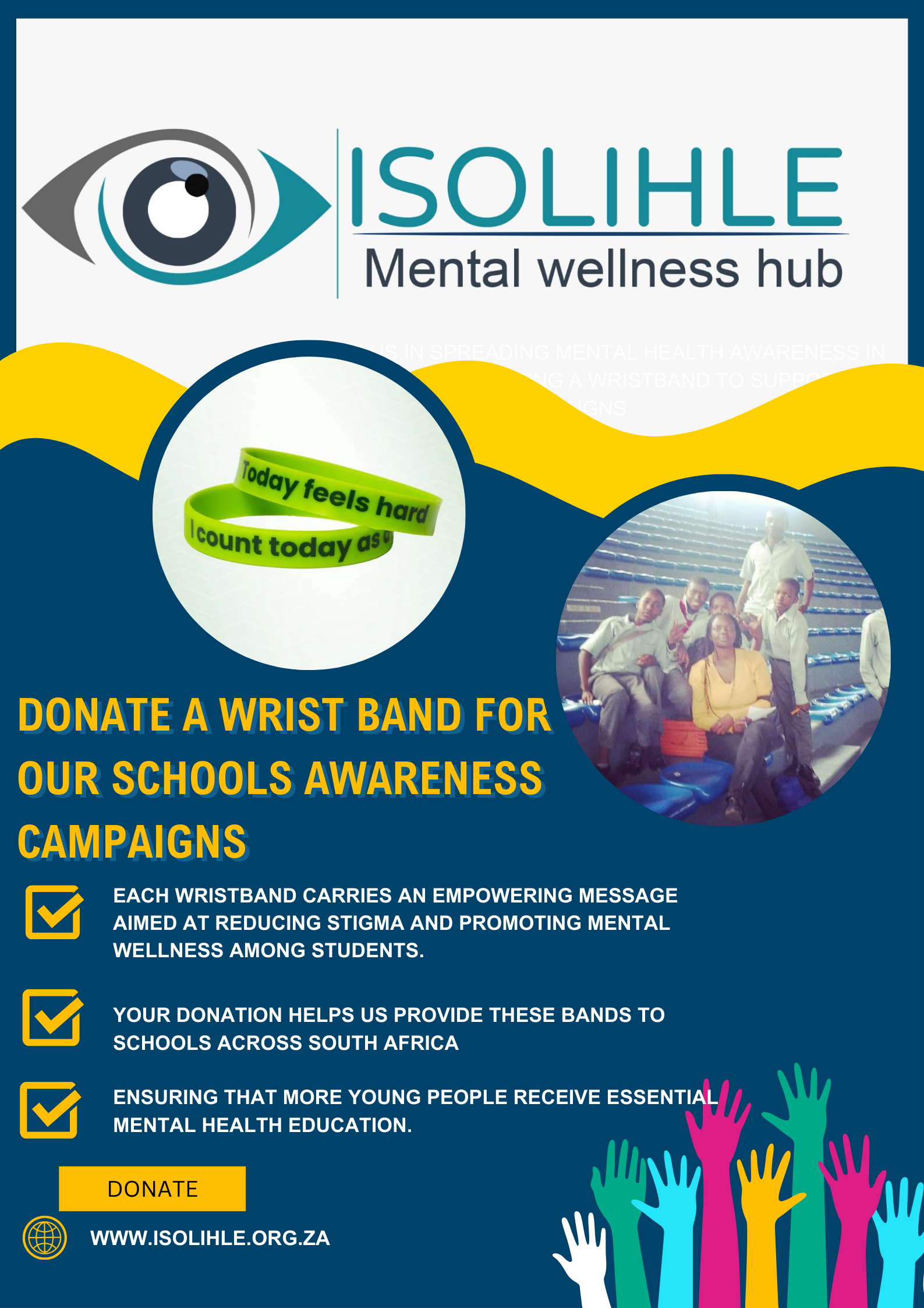 Schools wristband campaign flyer